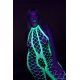 Fluorescerend groen mesh en halter jumpsuit