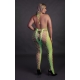 Fluorescerend groen mesh en halter jumpsuit