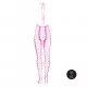 Fluorescent Pink Mesh and Halter Jumpsuit