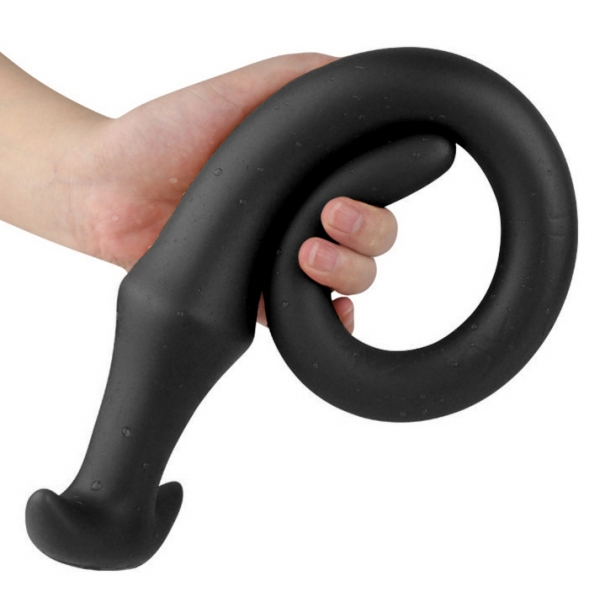 Dildo lungo ultra sottile M 40 x 4,2 cm nero