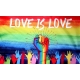 Bandera Peace Love is Love 90 x 150cm