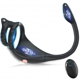 FUKR Dragon Knight Cock Ring With Tail BLACK WIRELESS