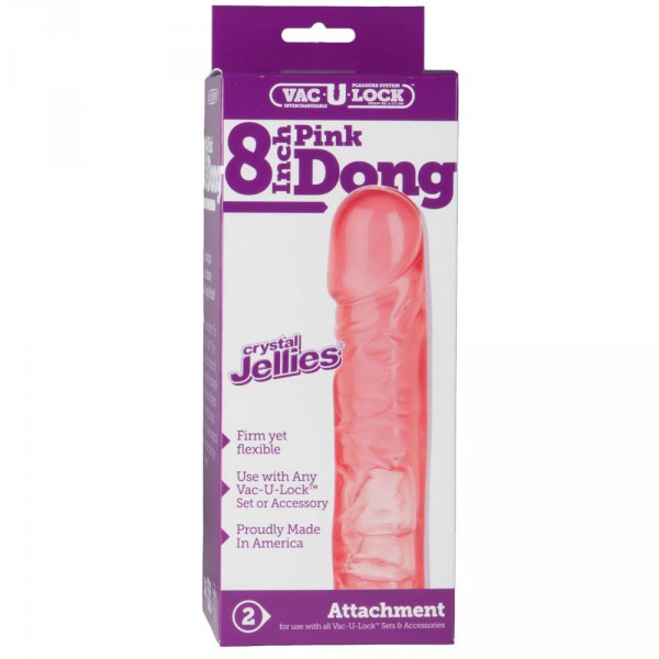 Dildo Vac-U-Lock Roze Gelei 20 x 4 cm