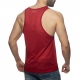 Mesh Pocket Contrast Tank Top Red-Navy