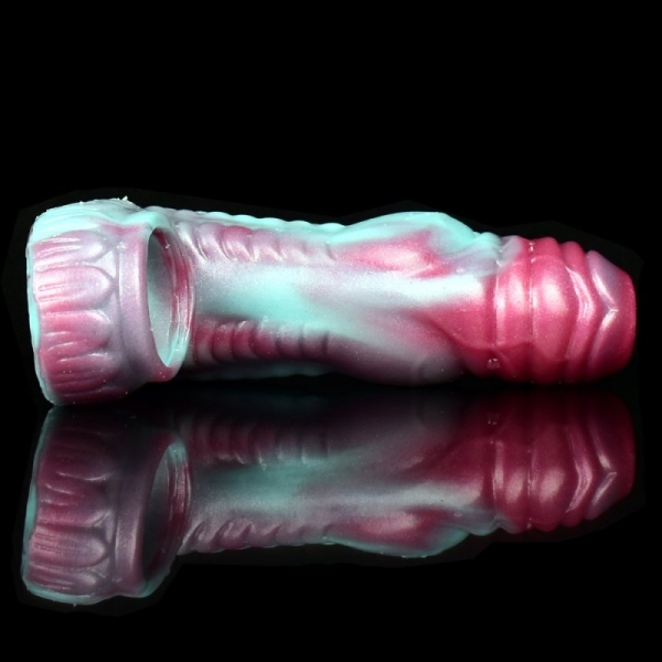 Monster Listz penis etui 10 x 4cm Blauw-Roze