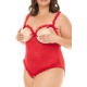 Amber Red Lace Bodysuit Large