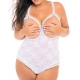 Amber White Lace Bodysuit Grande