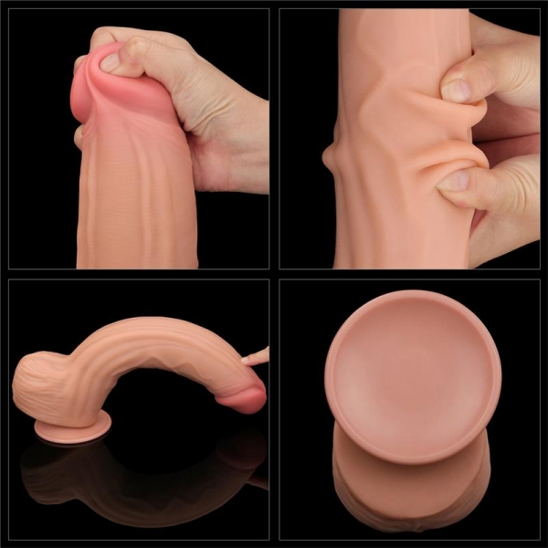 Realistischer Dildo Sliding Skin 23 x 6cm