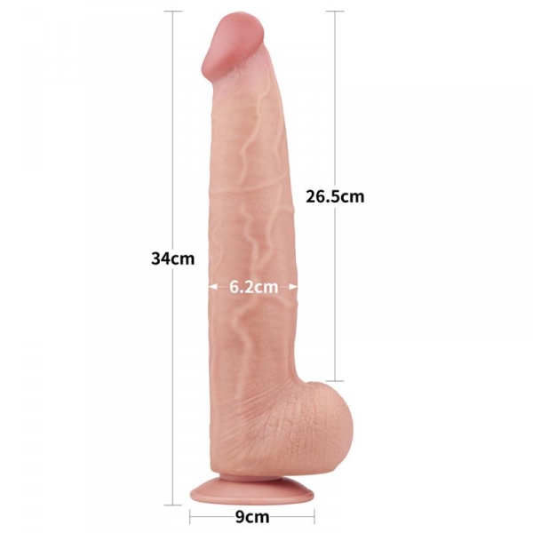 Dildo deslizante Skin realista 25 x 6cm