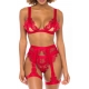 Conjunto de 3 peças Janet Vermelho