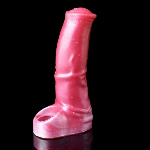 ExtendMyDick Manicotto per pene Monster Jump 15 x 4,5 cm rosa-bianco