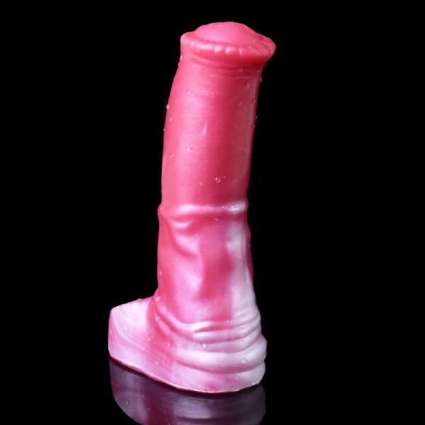 Monster Sprong Penishuls 15 x 4,5cm Roze-Wit