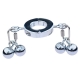 Metal Ballstretcher with 4 Big Testicle Balls S 32mm - Height 12mm - Weight 450g Silver plated