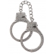 Diamond Taboom Metal Handcuffs Silver