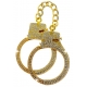 Diamond Taboom gold-plated metal handcuffs