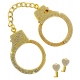 Diamond Taboom gold-plated metal handcuffs