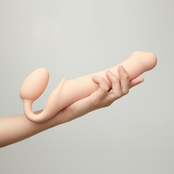 Dildo + plug Strap-On-Me Bendable XL 16 x 4.5cm Vanilla