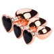 Rose Gold Anal Plug With Heart Diamond BLACK M