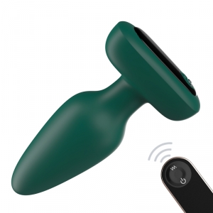 AnalTech Plug vibrante in silicone Visual 10 x 4,2 cm Verde