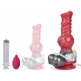 Dildo peloso eiaculatore Wolf Squirt M 21 x 7,5 cm