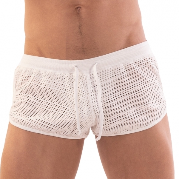 Mesh short Aachet Wit