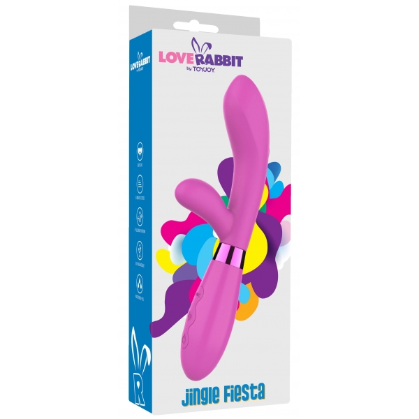 Coelho Vibro Jingle Fiesta 20cm Rosa