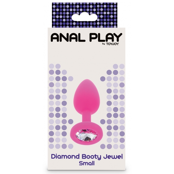 Jewelry plug Diamond Booty S 6 x 2.8cm Pink