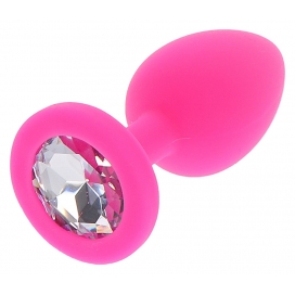 Plug Juwel Diamond Booty M 7 x 3.5cm Pink