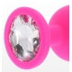 Plug Bijou Diamant Booty M 7 x 3,5cm Roze