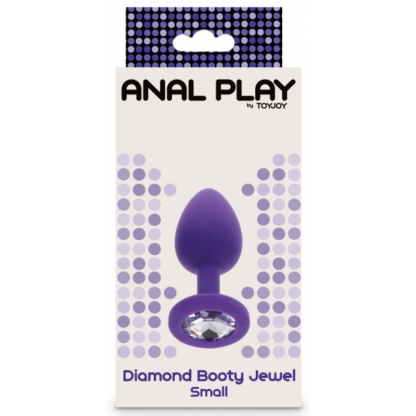 Plug Bijou Diamond Booty S 6 x 2.8cm Violet
