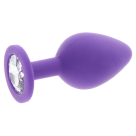 Plug Bijou Diamante Botín M 7 x 3,5cm Violeta