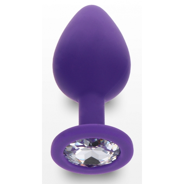 Plug Bijou Diamante Botín M 7 x 3,5cm Violeta