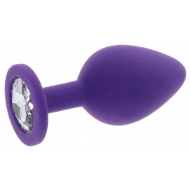 Plug Juwel Diamond Booty L 9 x 4cm Violett