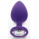 Plug Bijou Botín Diamante L 9 x 4cm Violeta