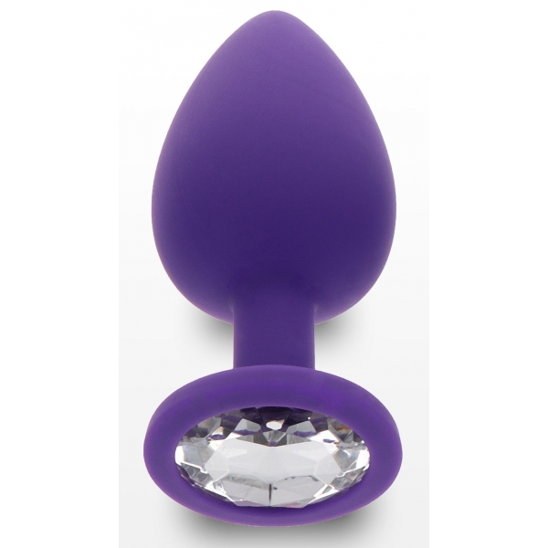 Plug Bijou Botín Diamante L 9 x 4cm Violeta