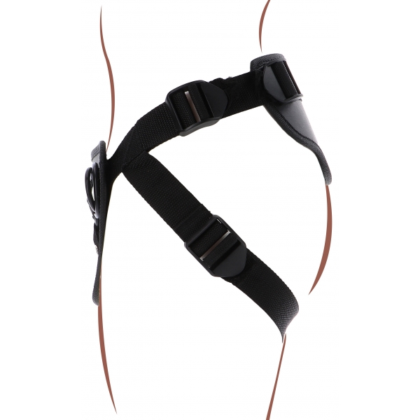 Strap-On Deluxe Get Real Dildo Belt Harness Black