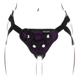 Strap-On Get Real Violet Dildo Belt Harness