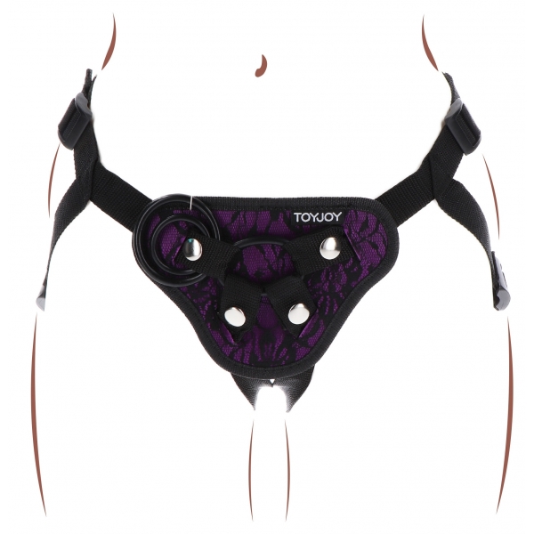 Strap-On Get Real Violet Dildo Belt Harness