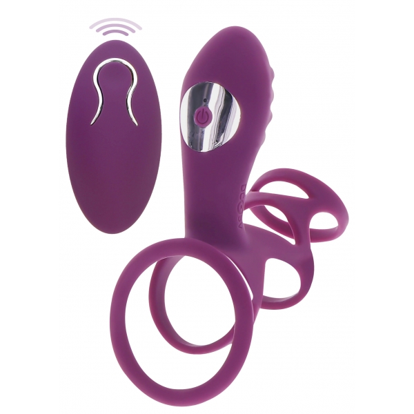 Funda Vibradora para el Pene Halo Halo C-Ring Happiness 7cm Morado