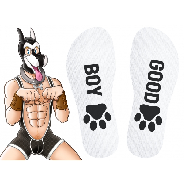 Meias Good Boy Branco-Preto