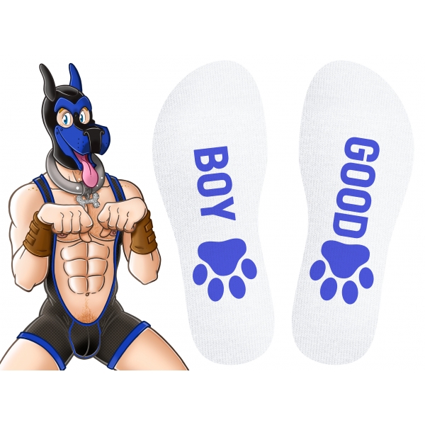 Good Boy Socks White-Blue