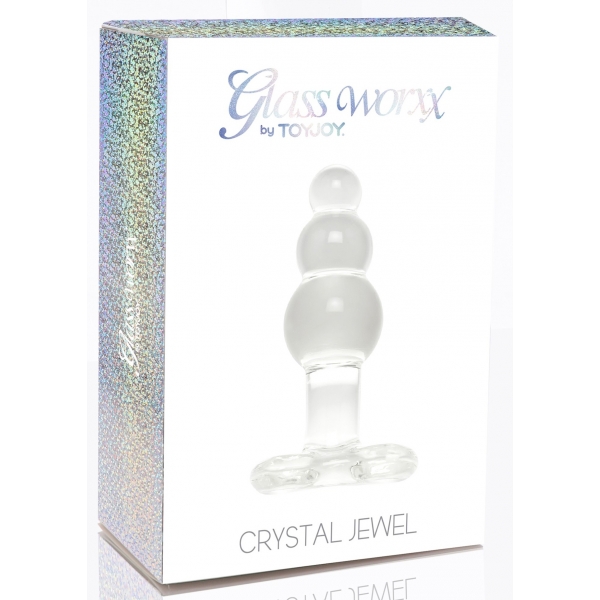 Glasplug Crystal Jewel 9.5 x 3.5cm