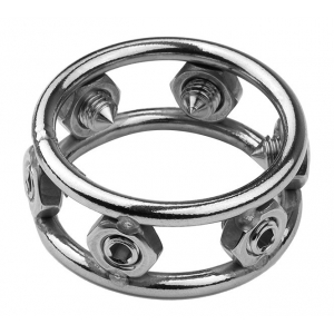 MenSteel Cockring de metal com espigões de aço