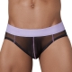 Slip trasparente Hunch Nero-Viola