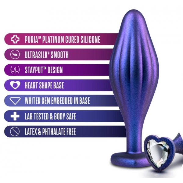 Anal Adventures Matrix - Plug Anal Wavy Bling - Saphir