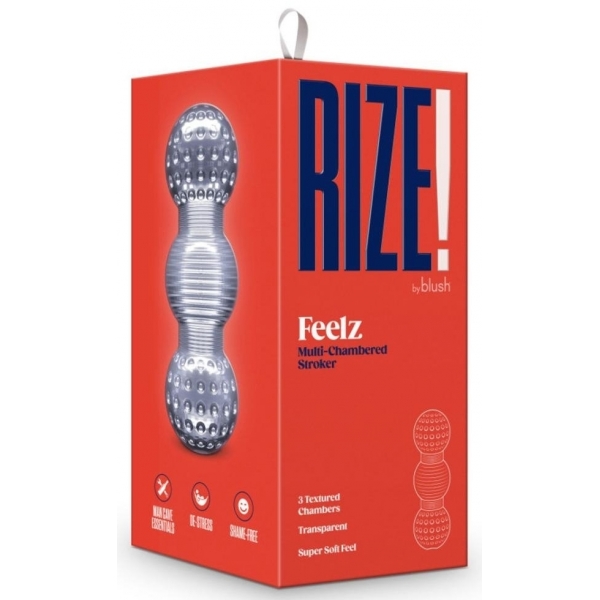 Masturbatore trasparente Rize Feelz 15cm