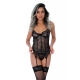 Cinto de ligas Body + G-string Cami Garter Preto