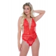 Deep-V Lace Body Red