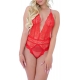 Deep-V Lace Body Red