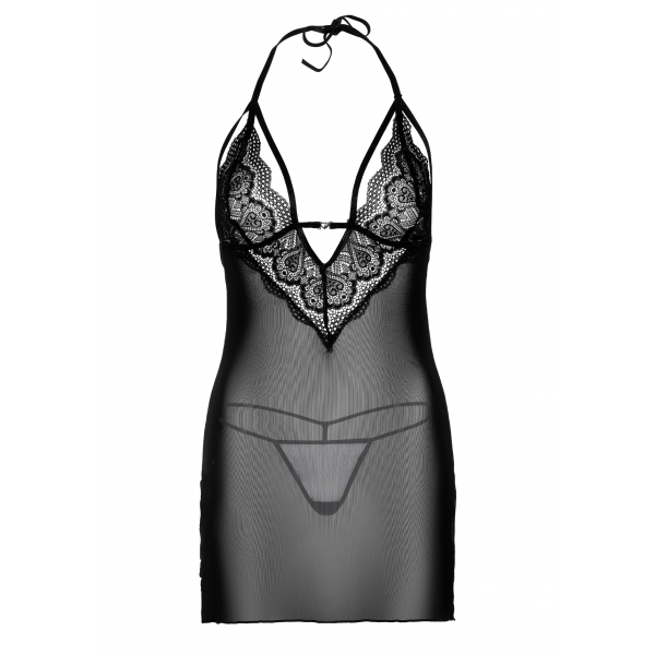 Babydoll + G-string Strappy Lace Black